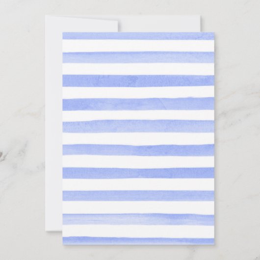 Waterverf Daisies en Blue Flowers Bruiloft Bedankkaart (Achterkant)