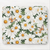 Waterverf Daisies en Vlinders Muismat (Voorkant)