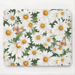 Waterverf Daisies en Vlinders Muismat