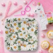 Waterverf Daisies en Vlinders Papieren Bordje (Feest)