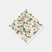 Waterverf Daisies en Vlinders Servet (Hoek)