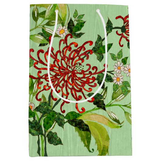 Waterverf Daisies en Vlinders v2 Medium Cadeauzakje (Voorkant)