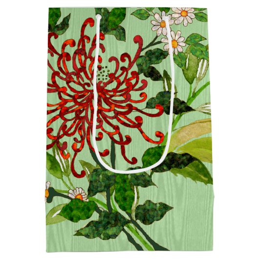 Waterverf Daisies en Vlinders v2 Medium Cadeauzakje (Achterkant)