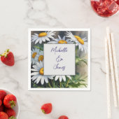 Waterverf Daisies Flowers Professional Trendy Servet (Insitu)