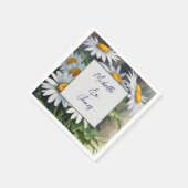 Waterverf Daisies Flowers Professional Trendy Servet (Hoek)