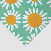 Waterverf Daisies Folk-kunst geïnspireerd Tissuepapier (Detail)