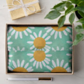 Waterverf Daisies Folk-kunst geïnspireerd Tissuepapier (Geschenk)