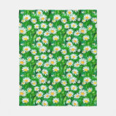 Waterverf Daisies in een Groen Veld Fleece Deken (Voorkant)