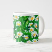 Waterverf Daisies in een Groen Veld Grote Koffiekop (Voorkant rechts)