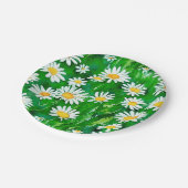 Waterverf Daisies in een Groen Veld Papieren Bordje (Gekanteld)