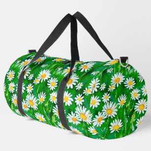 Waterverf Daisies in een Groen Veld Plunjezak