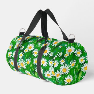 Waterverf Daisies in een Groen Veld Plunjezak