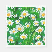 Waterverf Daisies in een Groen Veld Servet (Voorkant)