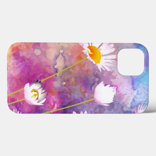 Waterverf Daisies iPhone/iPad case (Achterkant (horizontaal))