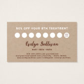 Waterverf daisies kraft paper loyalty card visitekaartje (Achterkant)