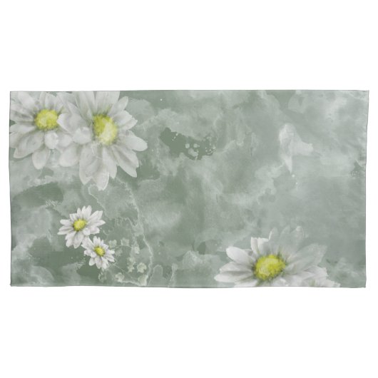 Waterverf Daisies Kussensloop (Voorkant-Links)