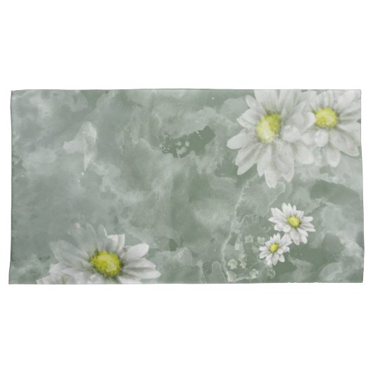 Waterverf Daisies Kussensloop (Voorkant-Rechts)