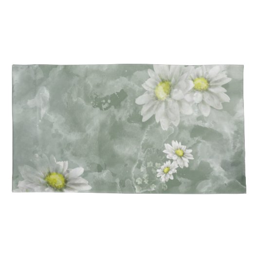 Waterverf Daisies Kussensloop (Achterkant-Links)