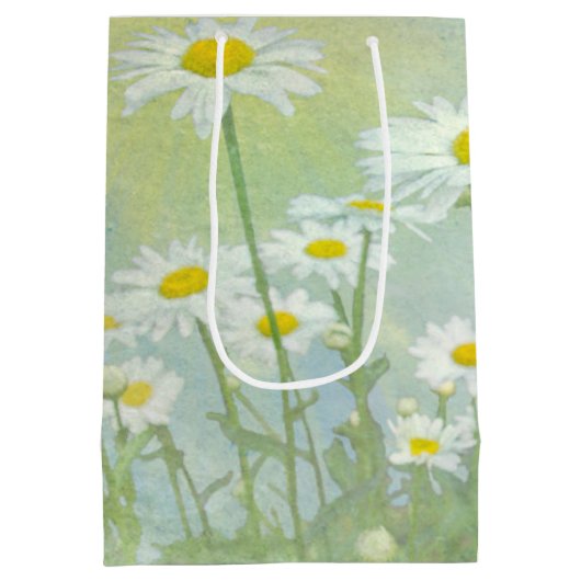 Waterverf Daisies Medium Cadeauzakje (Achterkant)