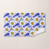 Waterverf Daisies op Denim Blue Bad Handdoek (Handdoek)