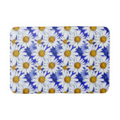 Waterverf Daisies op Denim Blue Badmat (Voorkant)