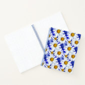 Waterverf Daisies op Denim Blue Journal Notitieboek (Binnen)