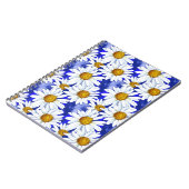 Waterverf Daisies op Denim Blue Notitieboek (Linkerzijde)