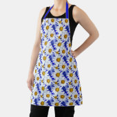 Waterverf Daisies op Denim Blue Schort (Insitu)