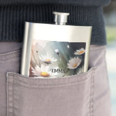 Waterverf Daisies Patroon Aangepaste naam Flacon (Voorbeeld)