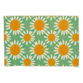 Waterverf Daisies Pattern geïnspireerd Kussensloop (Voorkant)