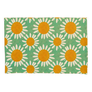 Waterverf Daisies Pattern geïnspireerd Kussensloop