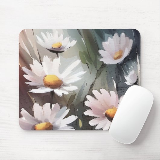 Waterverf Daisies Pattern Muismat (Met muis)
