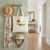 Waterverf daisies persoonlijke canvas tas