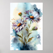 Waterverf Daisies Poster (Voorkant)