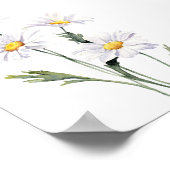 Waterverf Daisies Poster (Hoek)