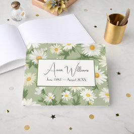 Waterverf Daisies voor Memorial Service Gastenboek