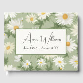 Waterverf Daisies voor Memorial Service Gastenboek (Voorkant)
