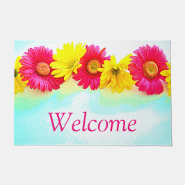 Waterverf Daisies Welcome Mat