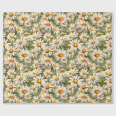 Waterverf Daisies wrapping Paper Roll Cadeaupapier (Vlak)