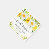Waterverf Daisies & Yellow Flowers Sweet Sixteen Servet (Hoek)
