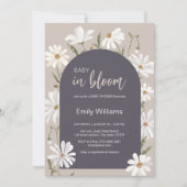 Waterverf daisy baby in bloom flower baby shower kaart (Voorkant)