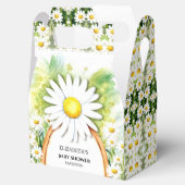 Waterverf Daisy Baby shower Bedankdoosjes (Geopend)