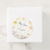 Waterverf Daisy Baby shower Bedankjes Labels (In situ)