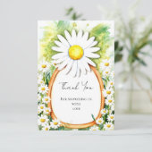 Waterverf Daisy Baby shower Bedankkaart (Staand voorkant)