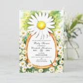 Waterverf Daisy Baby shower Kaart (Staand voorkant)