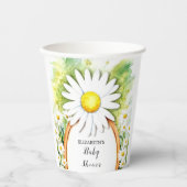 Waterverf Daisy Baby shower Papieren Bekers (Voorkant)