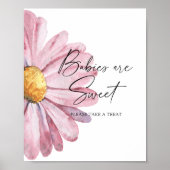 Waterverf Daisy - baby's zijn zoet poster (Voorkant)