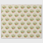 Waterverf Daisy Basket Cadeaupapier (Vlak)