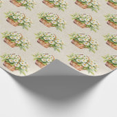 Waterverf Daisy Basket Cadeaupapier (Hoek)