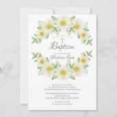 Waterverf Daisy Bloemdoopuitnodiging Kaart (Voorkant)